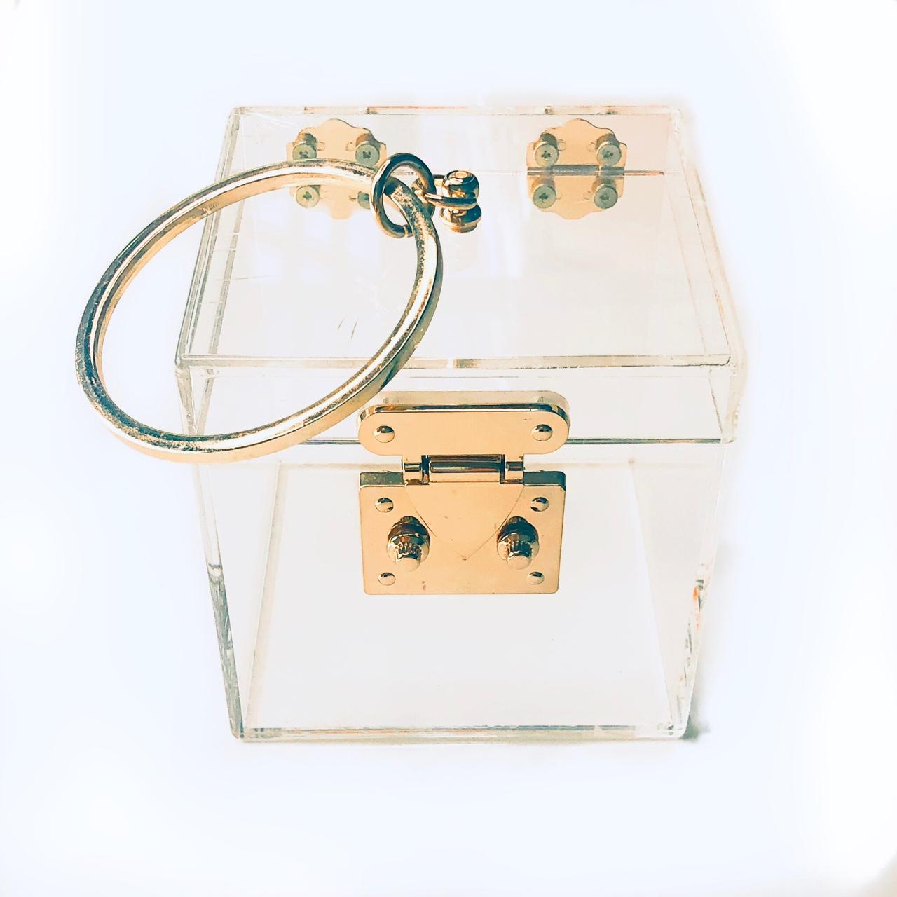 ASOS DESIGN luxe clear box vanity bag size