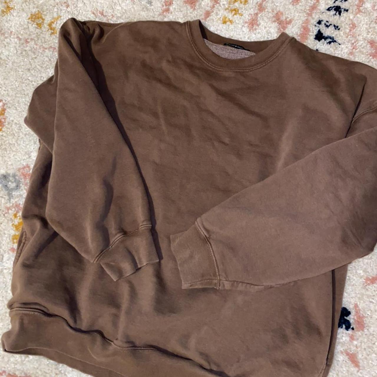 brandy melville brown crewneck