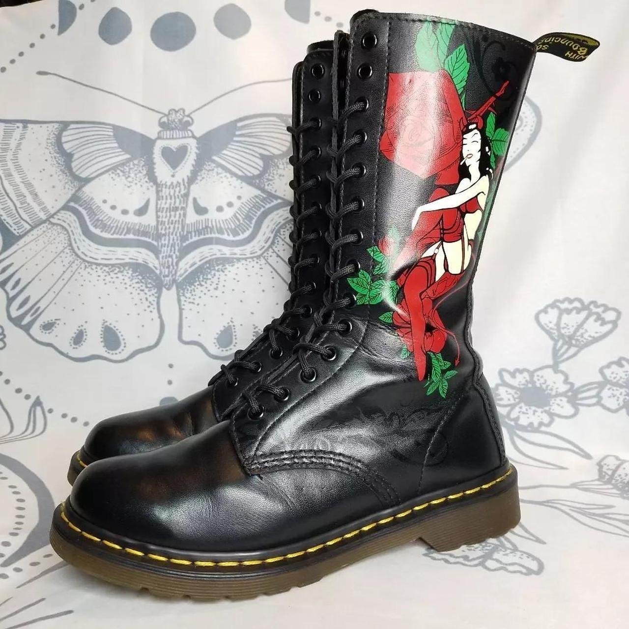 rose print doc martens