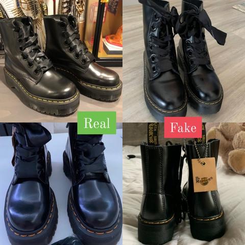 How to spot fake Dr. Martens. Look carefully at the Depop