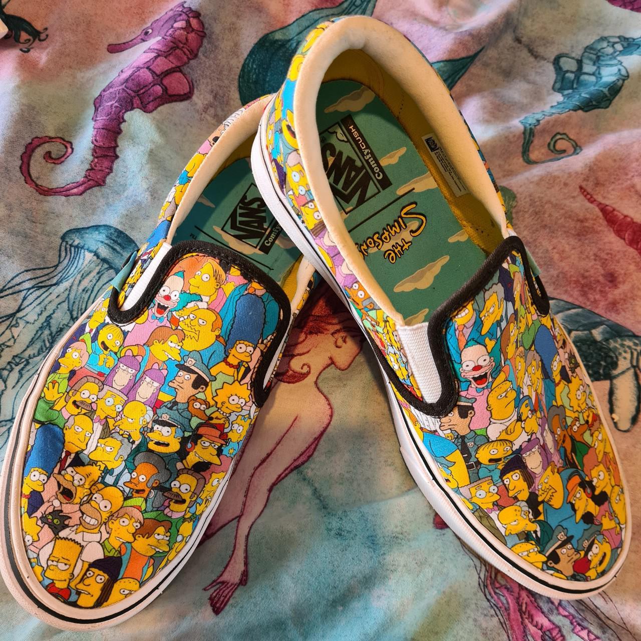 Limited edition The Simpsons slip on 'comfycush'... - Depop