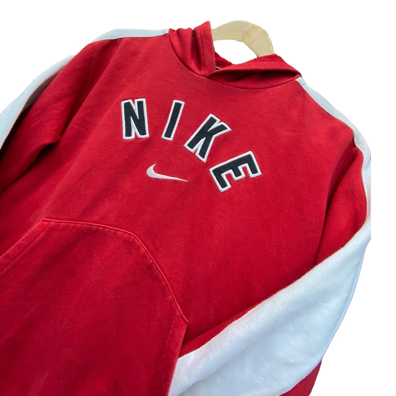 Nike Y2K Red Spellout Hoodie - Large (Age... - Depop