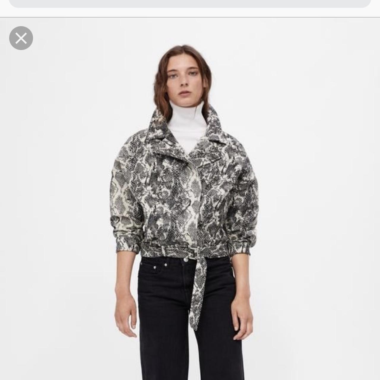 zara snake print jacket