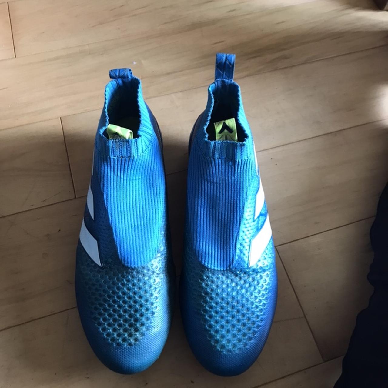 Adidas Ace 16+ Purecontrol FG Football Boots Blue... - Depop