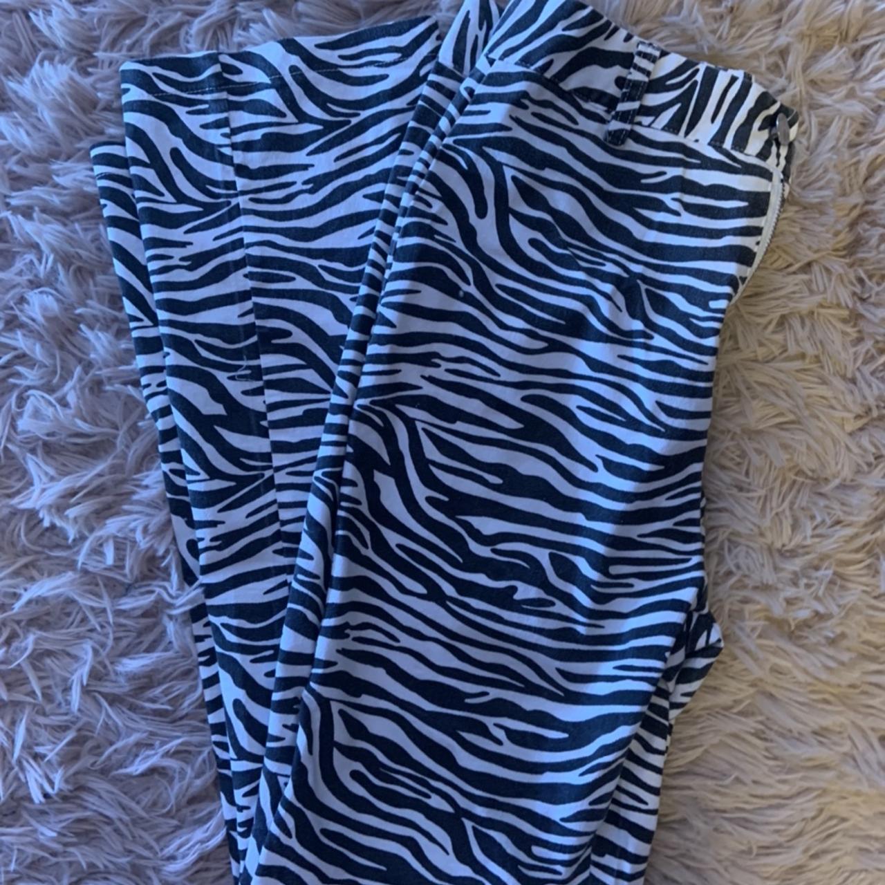 Chicago Bears - Zebra Print Pants - Elastic - Depop