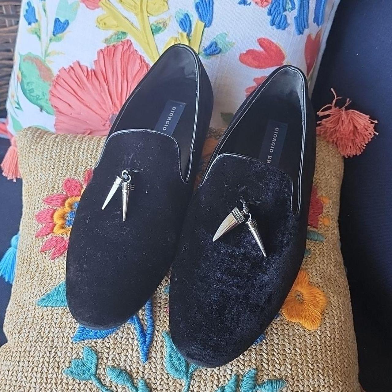 Giorgio brutini cheap velvet loafers