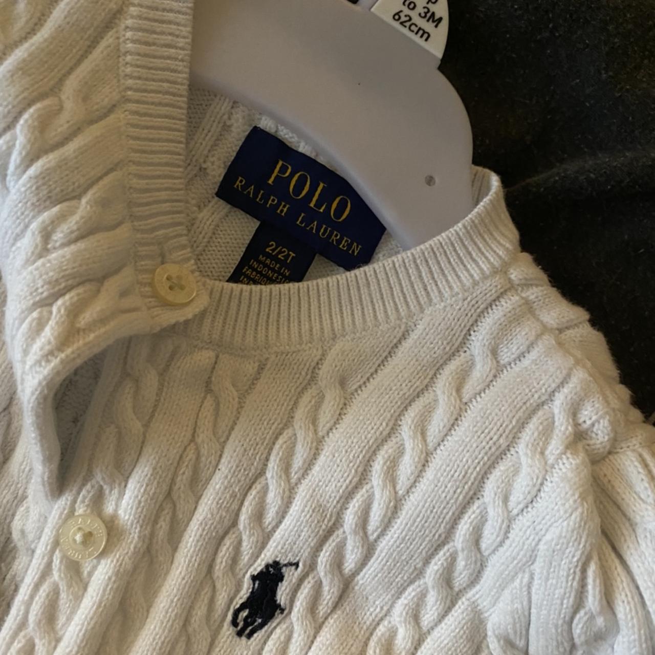 Ralph Lauren white cardigan , 2 years old. Amazing... - Depop