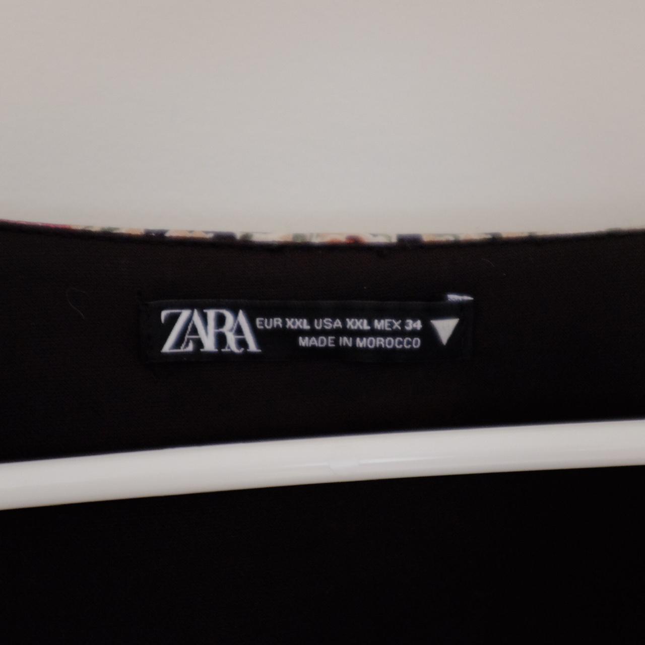 Zara Women's Burgundy and Tan Dress | Depop