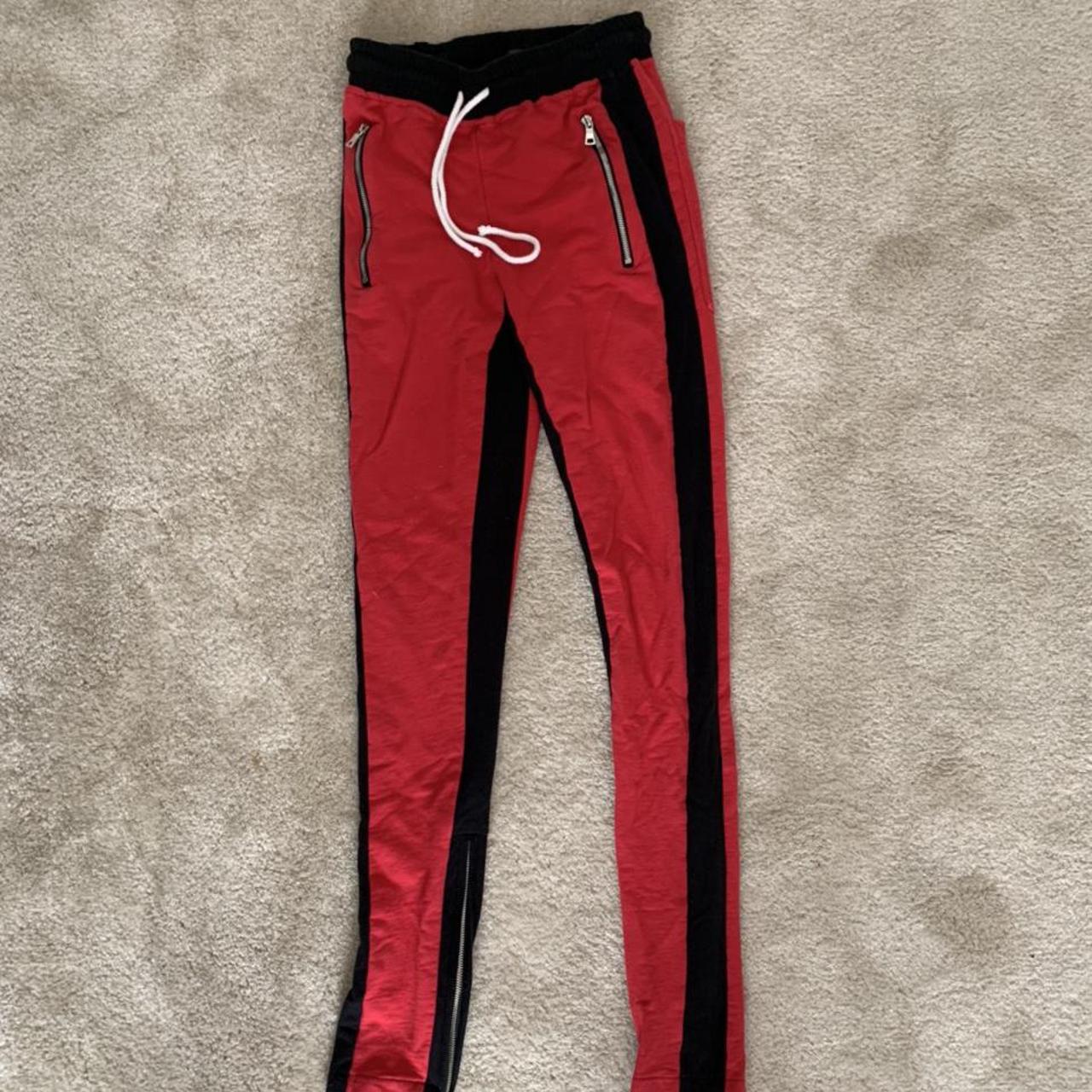 Fear of god red track clearance pants