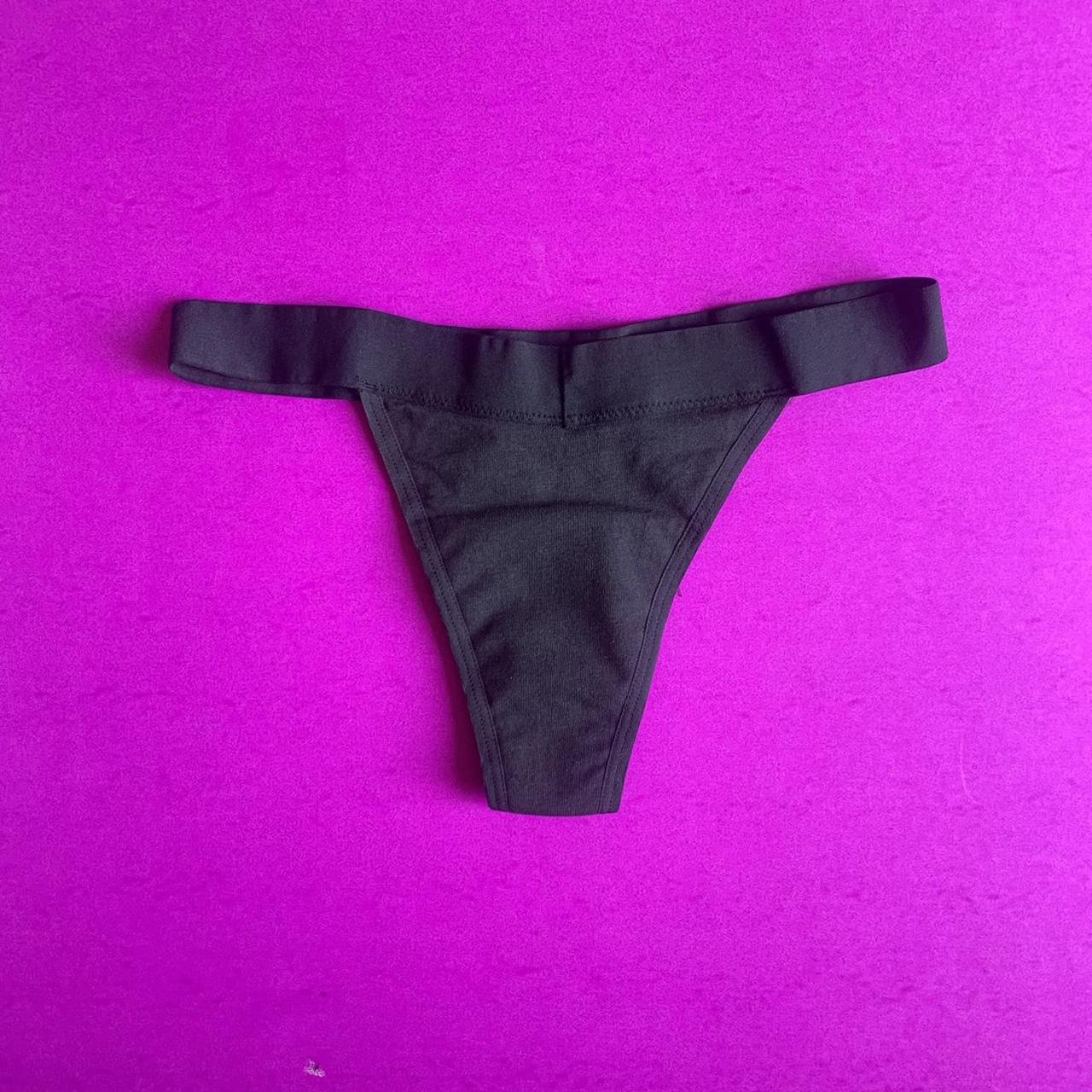 15) Thinx Period Proof Cotton Thong Light Black Depop