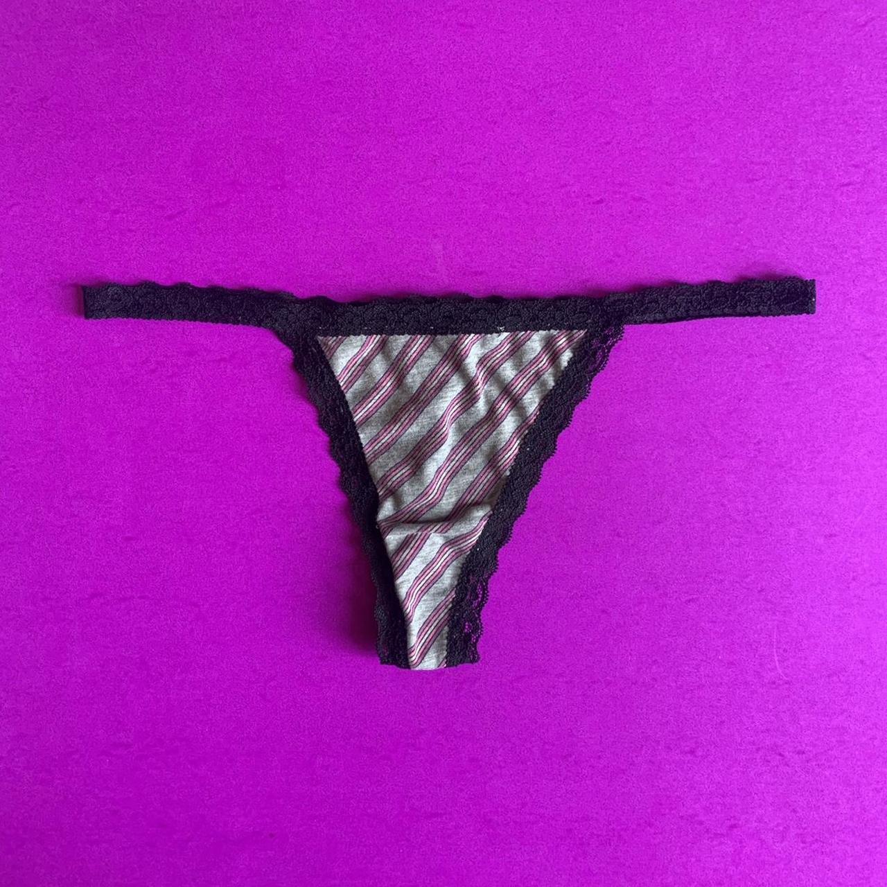 34) Victoria's Secret Lacie VString Panty Grey... Depop