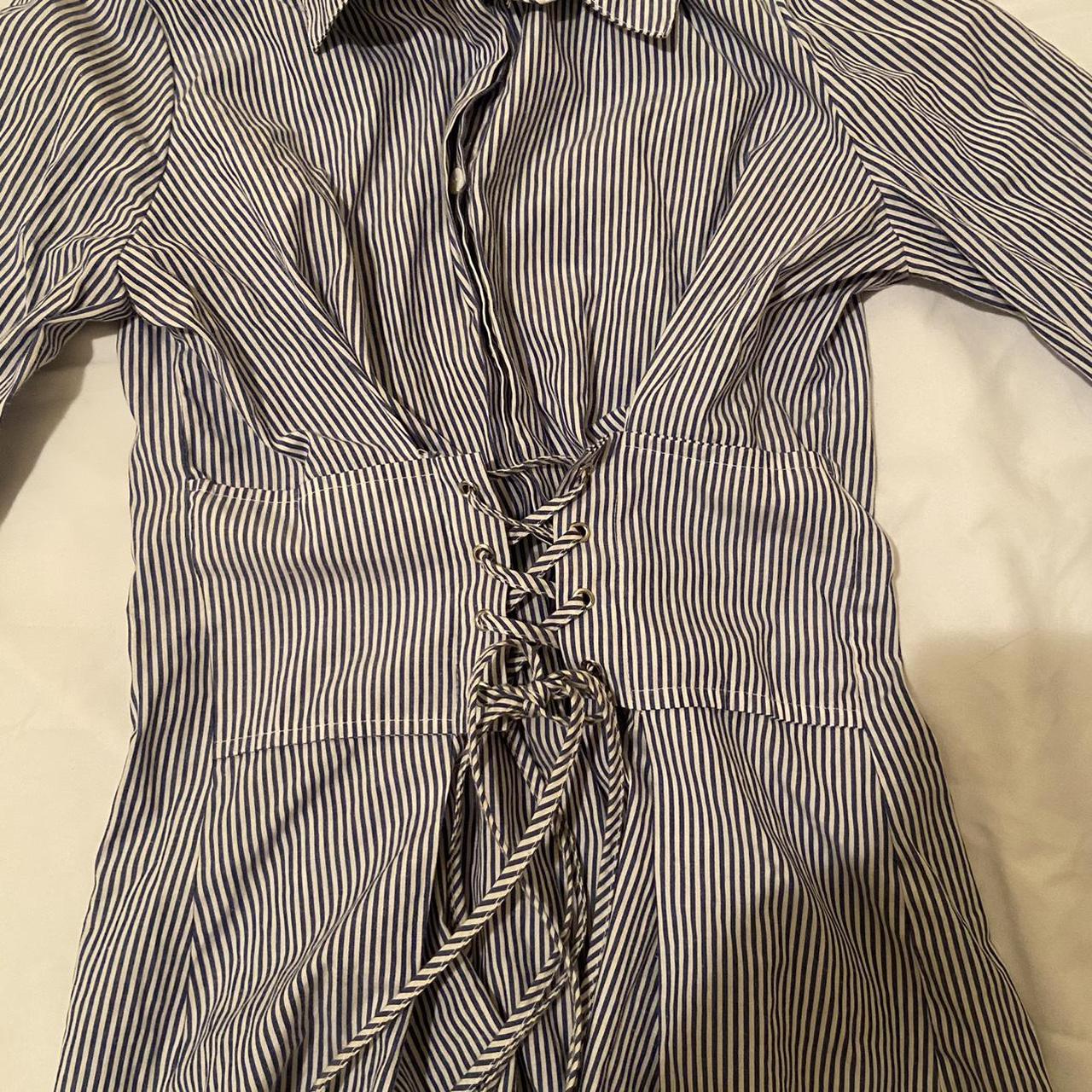 Product Image 2 - • Blue Striped Button-up w