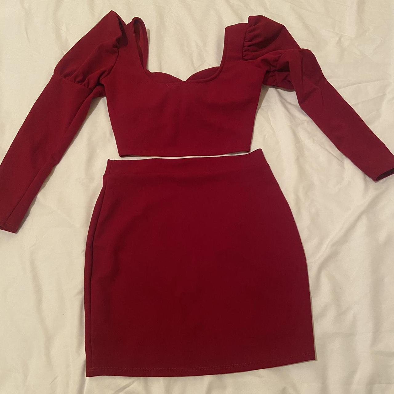 Product Image 4 - 💋 Dark Red Skirt Set