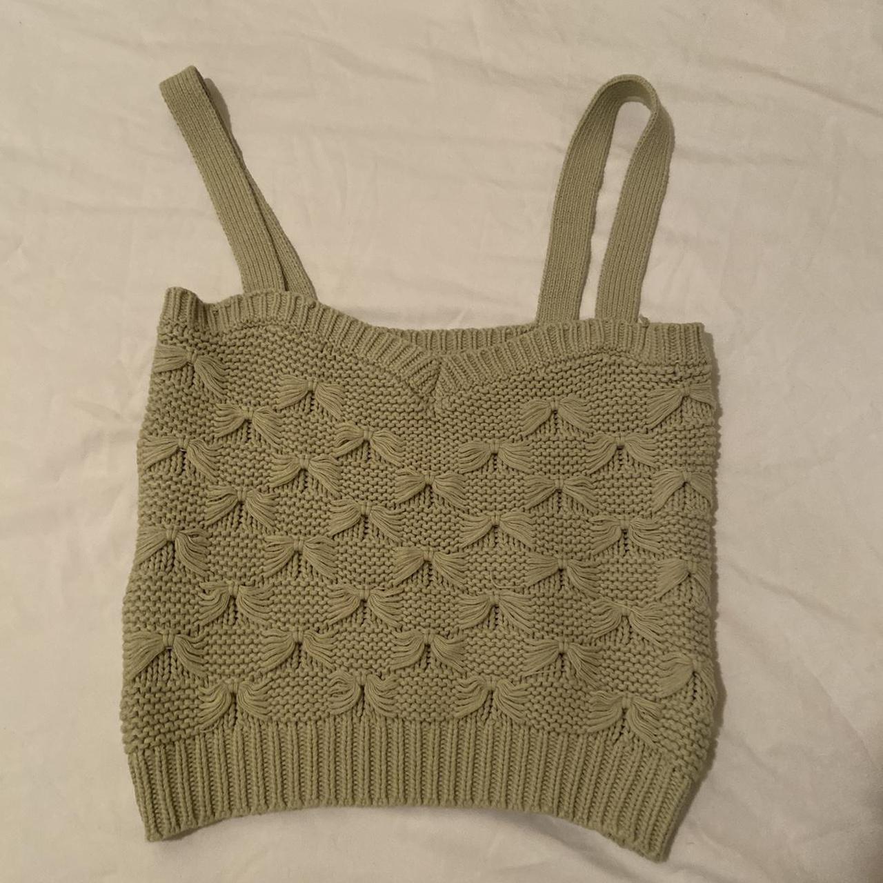 Product Image 1 - pistachio green knit cami top