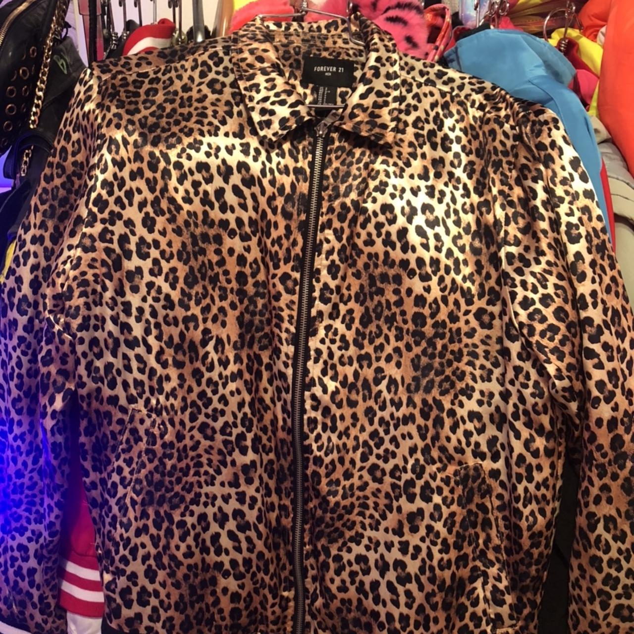 Savage Leopard print bomber jacket never worn. In Depop