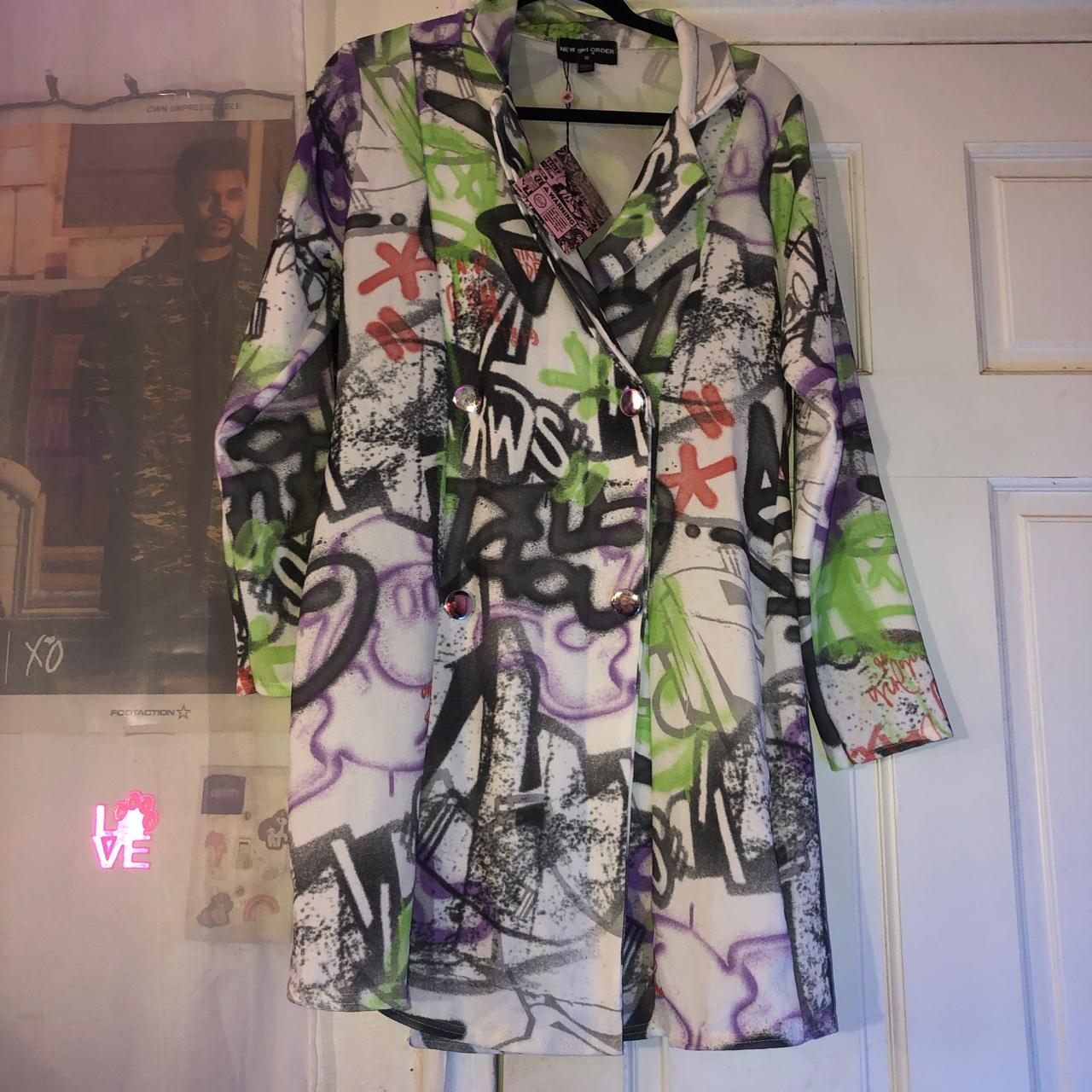 Graffiti print blazer dress ✨ never worn, still