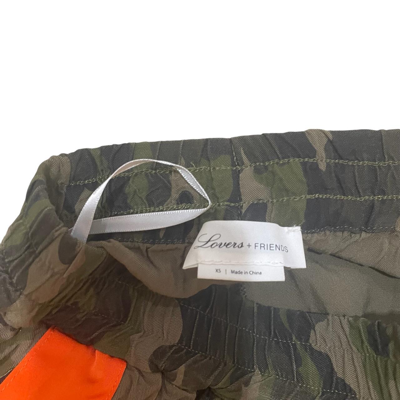 Never worn lovers + friends camo cargos with orange... - Depop