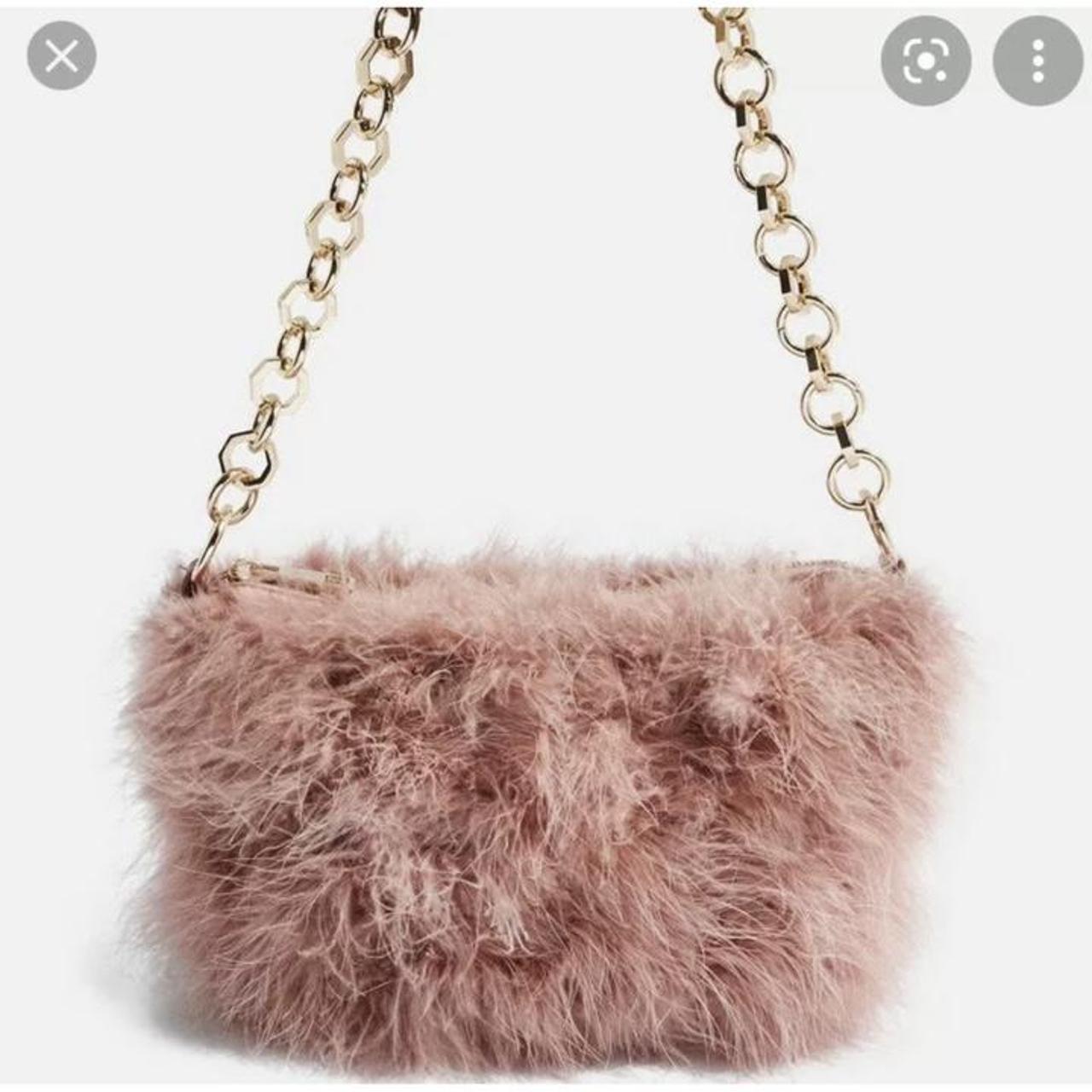 fluffy shoulder bag topshop
