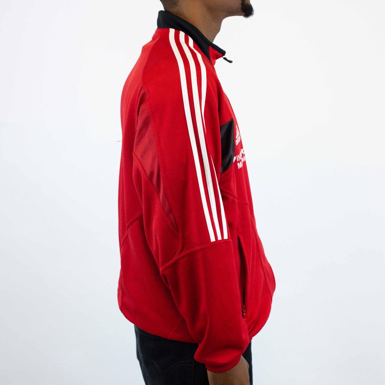 Vintage long sleeve Adidas Sports Jacket in Red,... - Depop