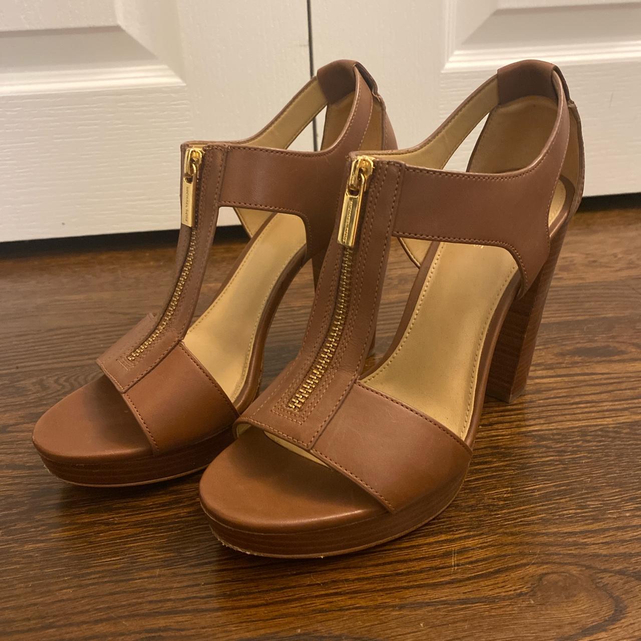 michael kors tan heels