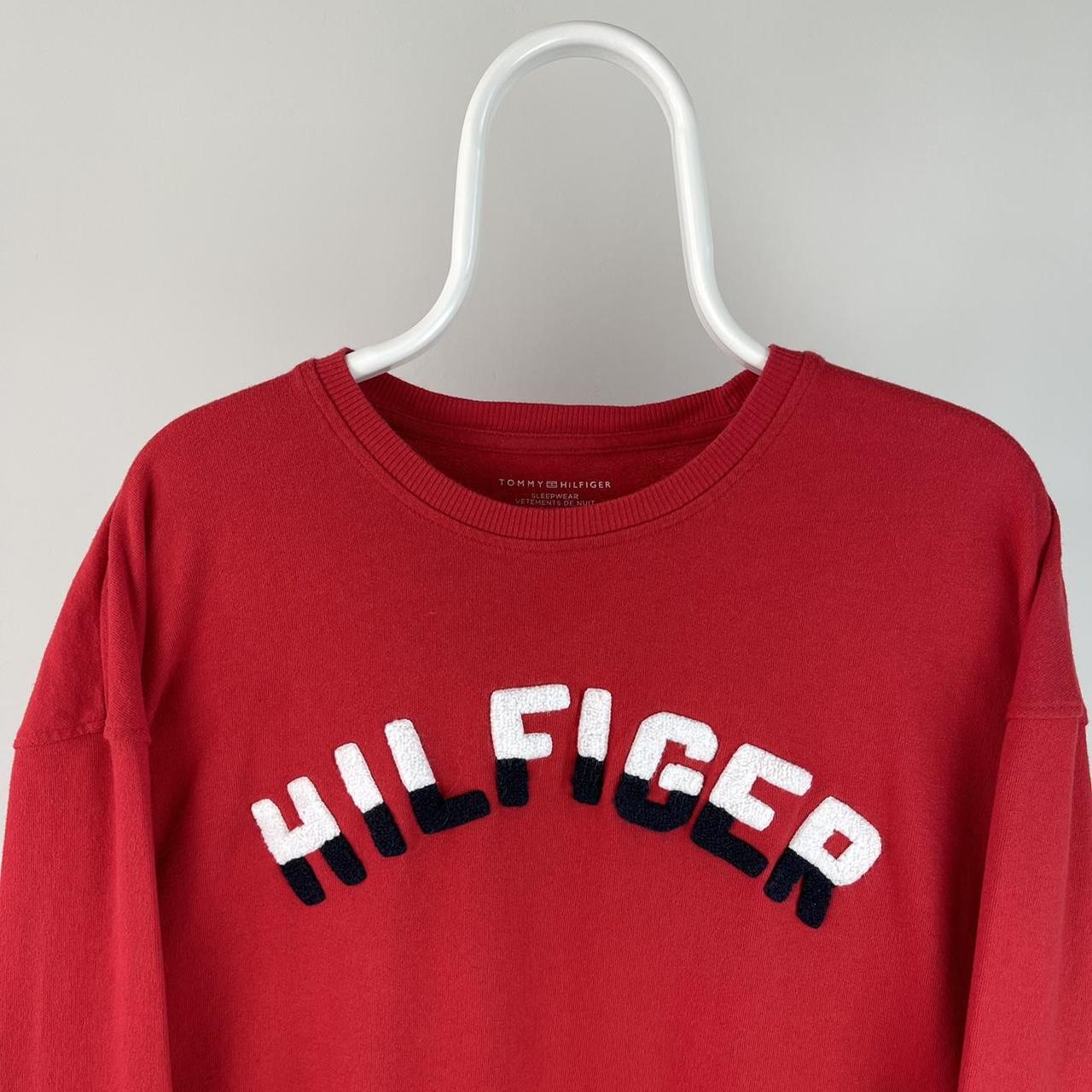vintage red tommy hilfiger sweatshirt