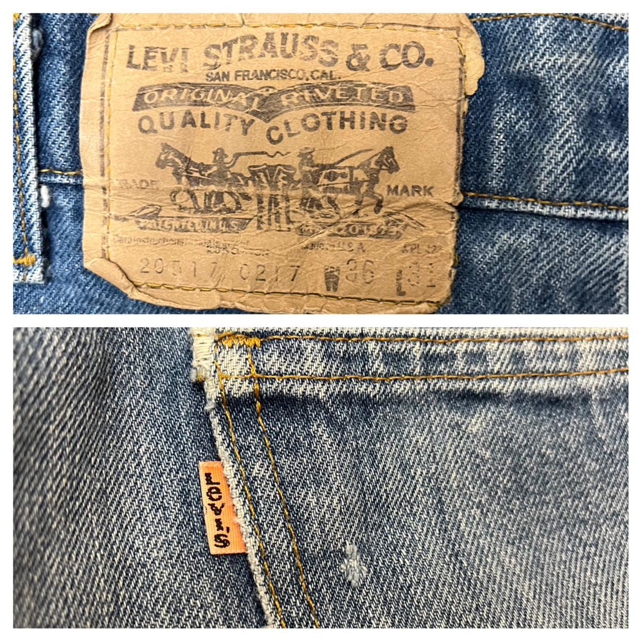 Vintage 80s Levi's 517 Denim Jeans Orange Tab... - Depop