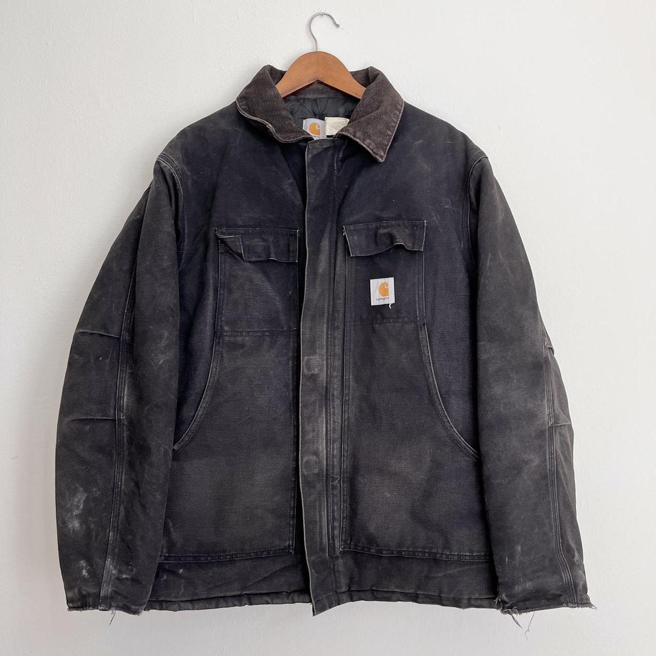 Vintage Carhartt Jacket Black Size 52 Worn... - Depop