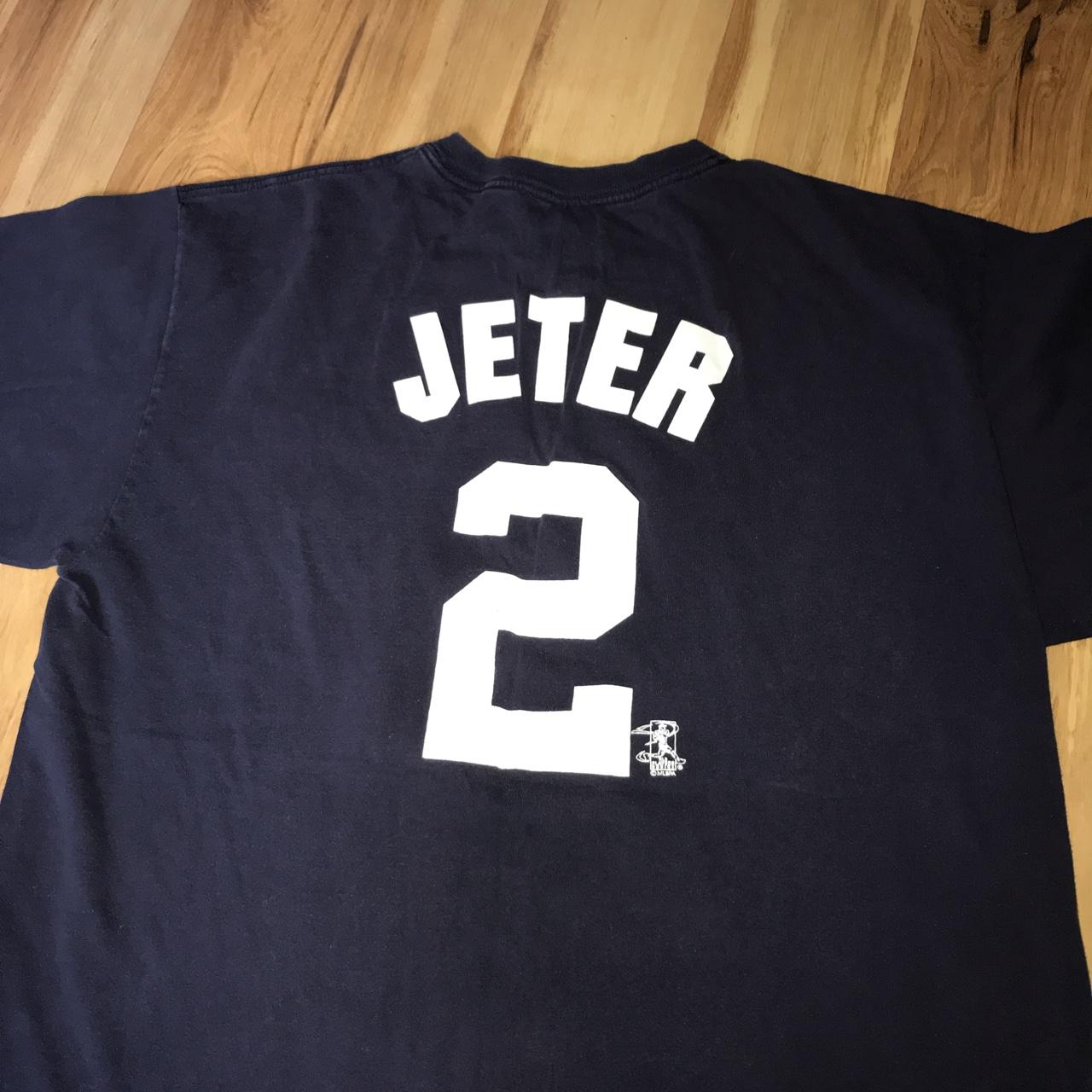 Vintage Derek Jeter jersey T-Shirt. Nice fade on a - Depop