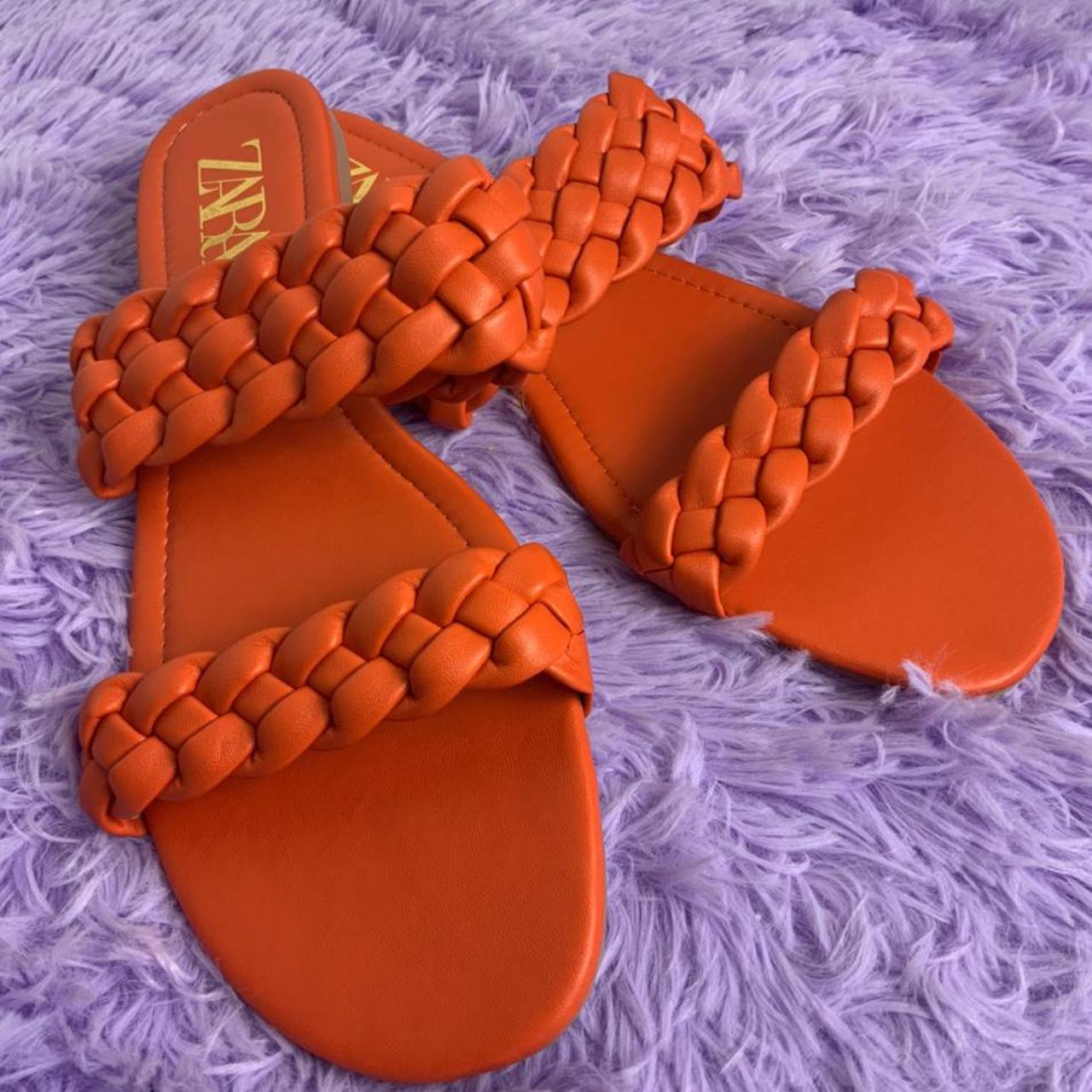 Orange Double Braid Sandals Perfect Sandals For Depop 5542