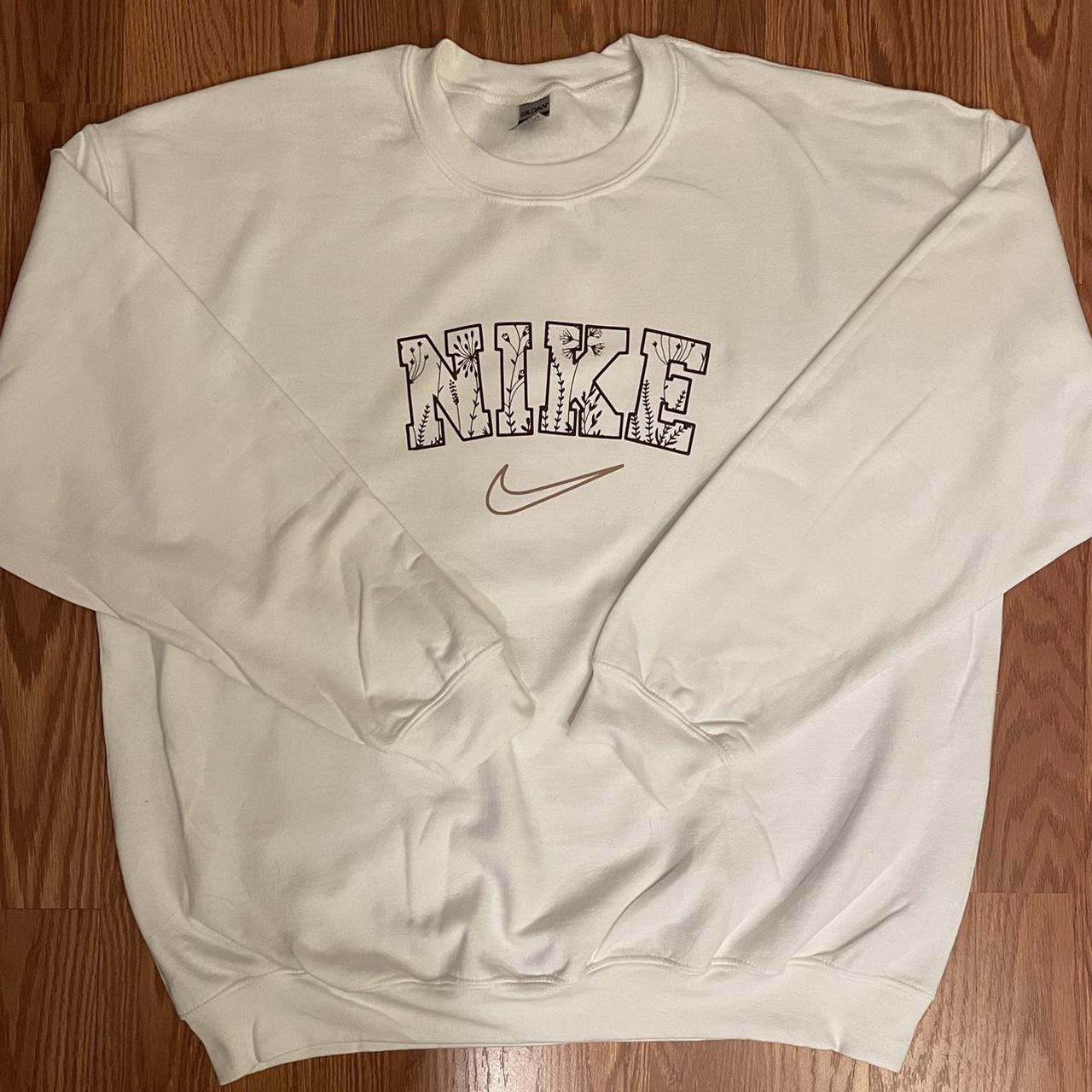 nike crewneck tan