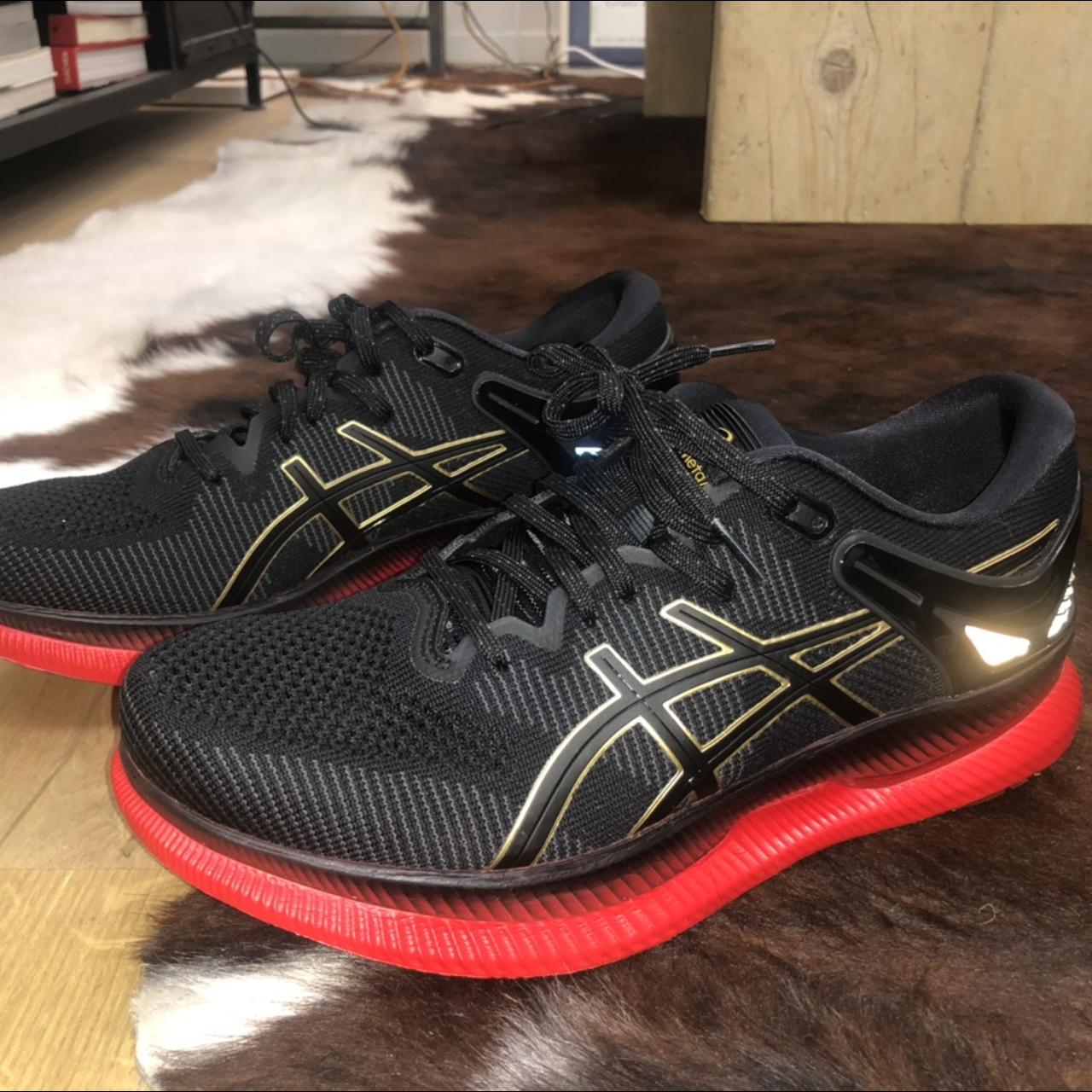 Asics metaride men's shoes black/classic red best sale