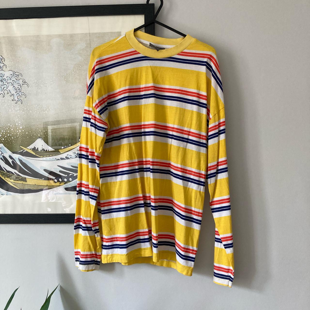 ASOS Yellow striped long sleeve t shirt Men’s... Depop