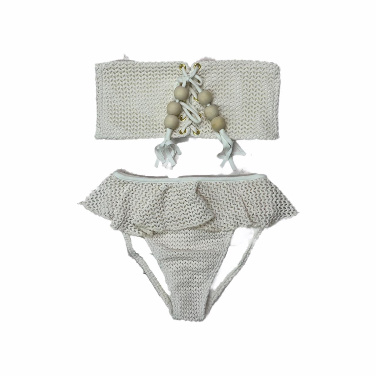 Product Image 1 - Montce white woven bandeau bikini

Size
