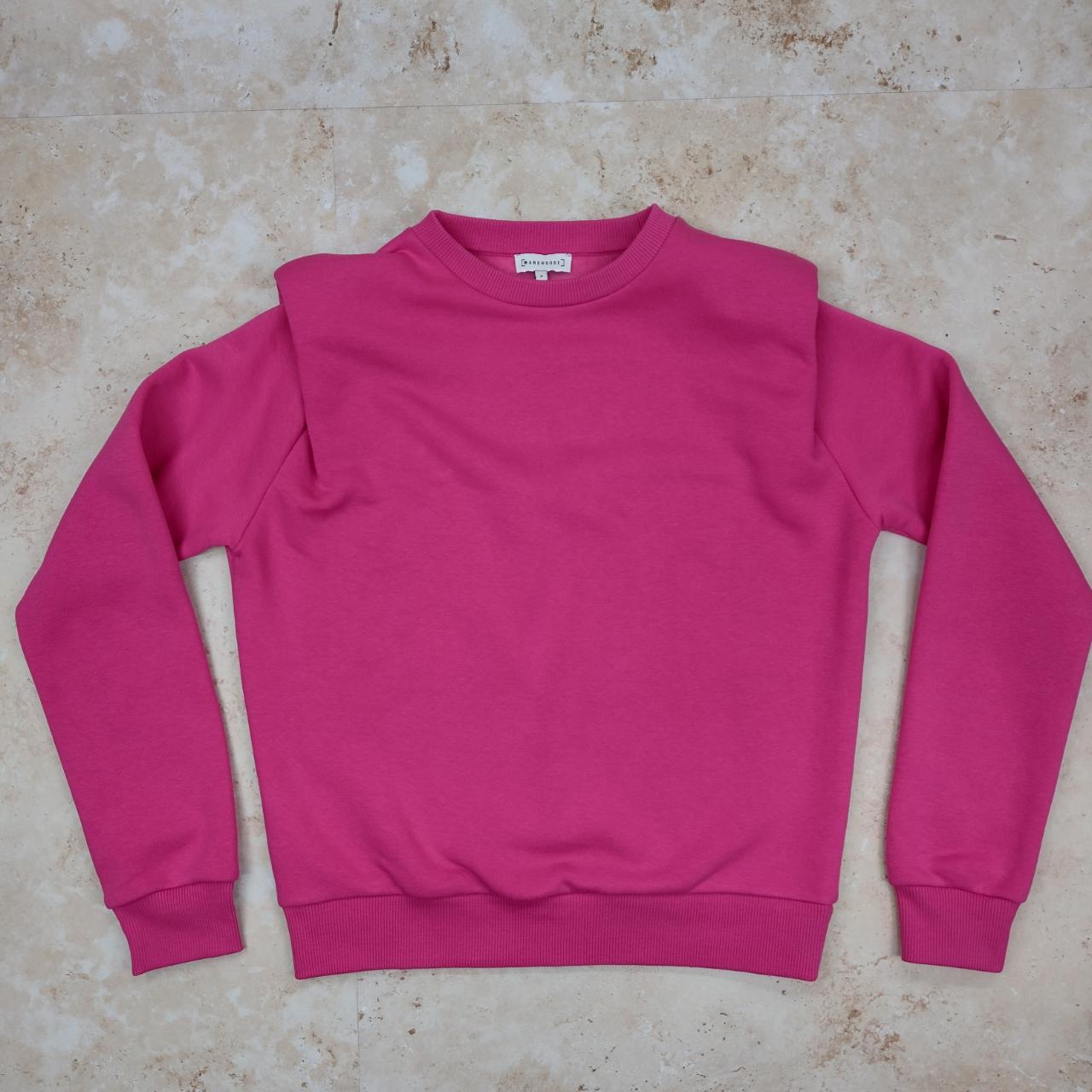 Warehouse Sweatshirt ~Hot pink, crew neck... - Depop