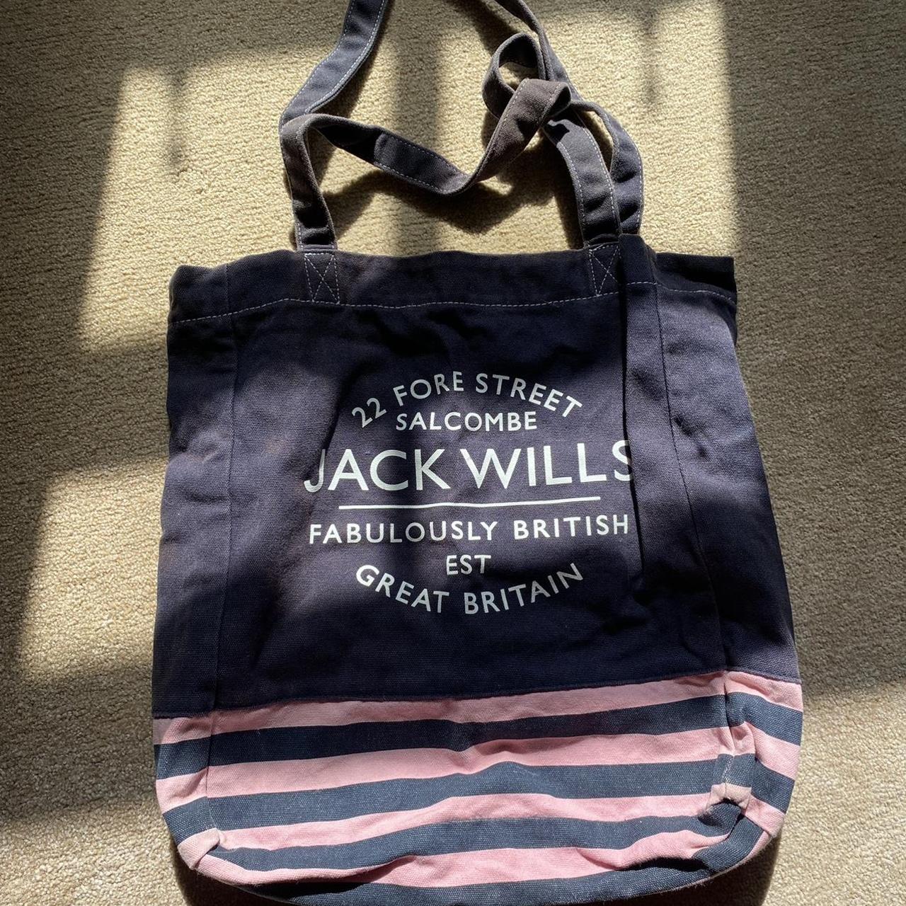 Jack Wills Men's Navy and Pink Bag Depop