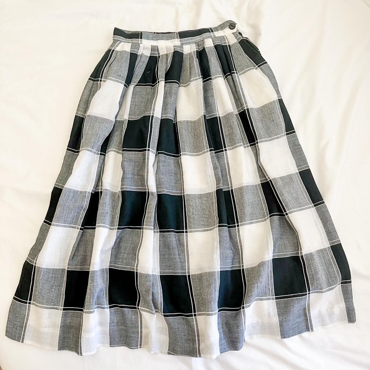 Plaid Midi Skirt. Lightweight and great for summer.... - Depop