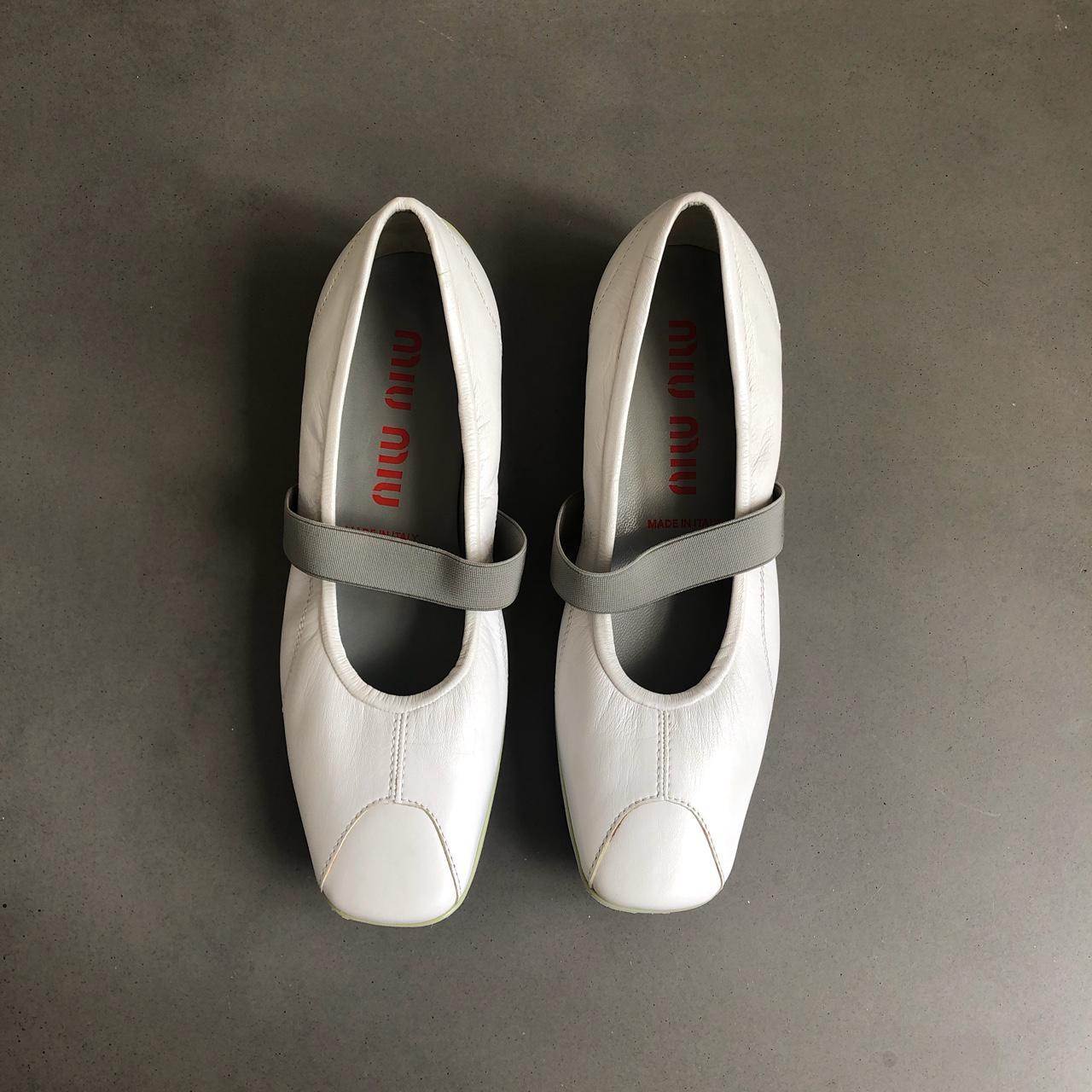 OPEN TO OFFERS Miu miu leather Mary jane flats... - Depop