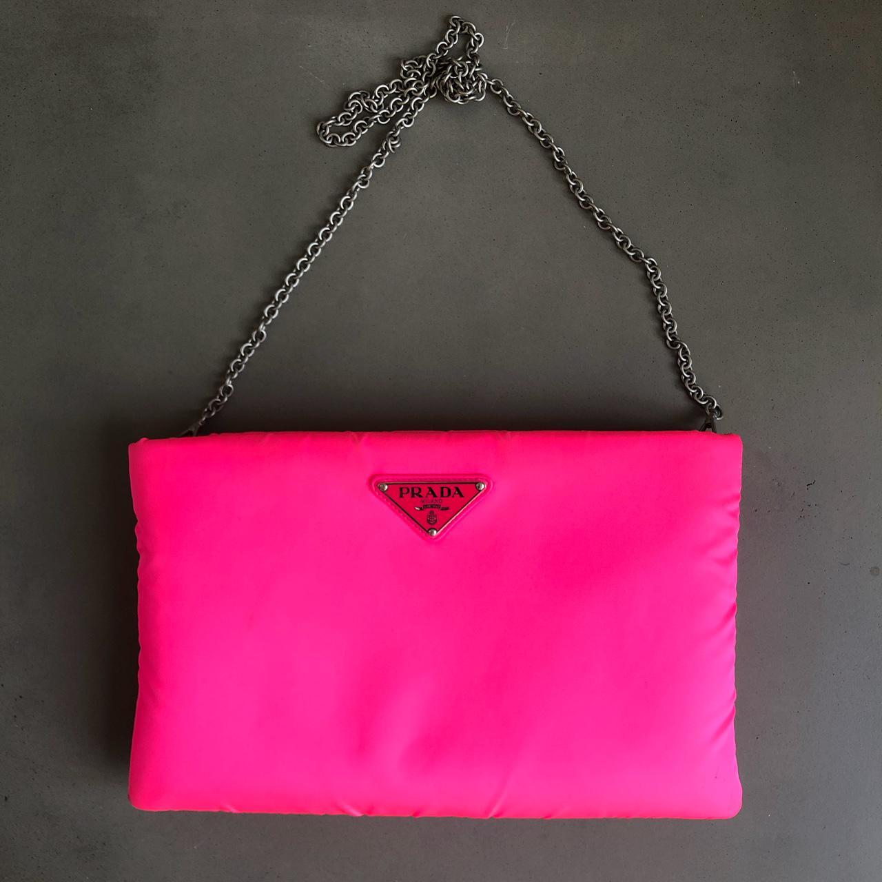 Prada Tessuto Nylon Tote Bag in Bright Pink