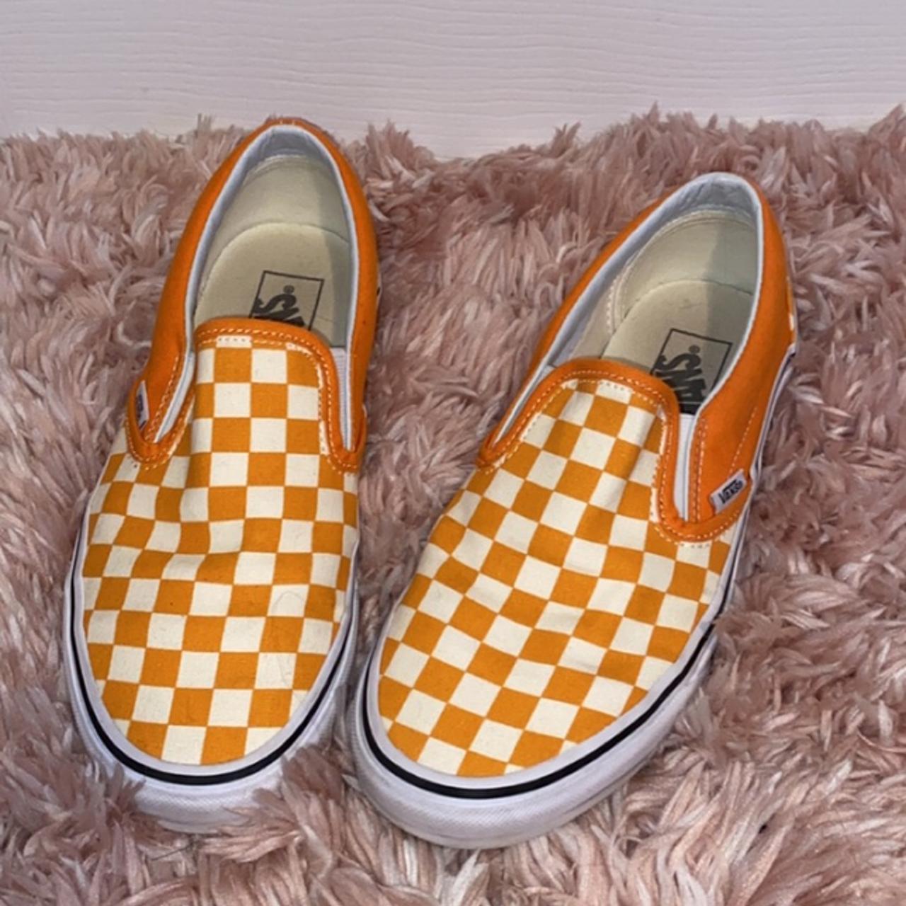 Mustard yellow vans checkered hotsell