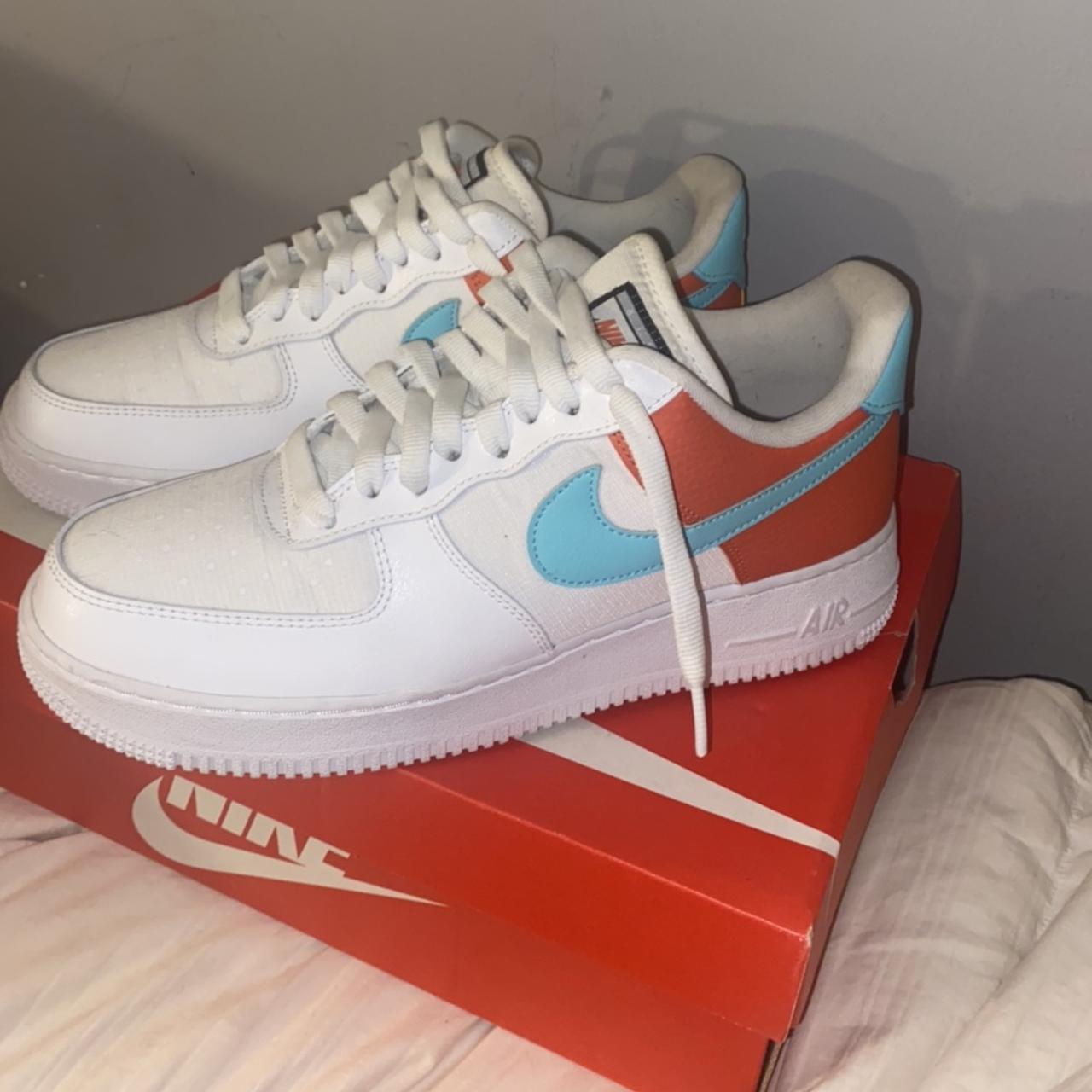 nike air force white aqua clay