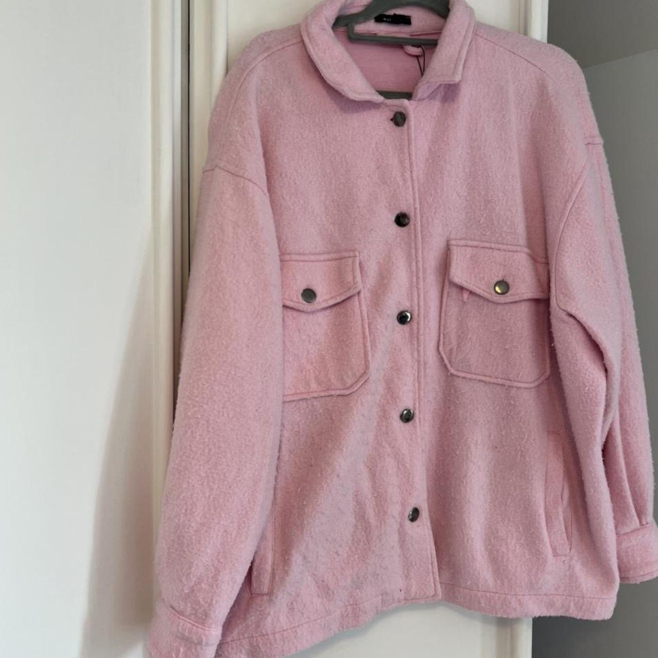 Pink shacket size 8 Depop