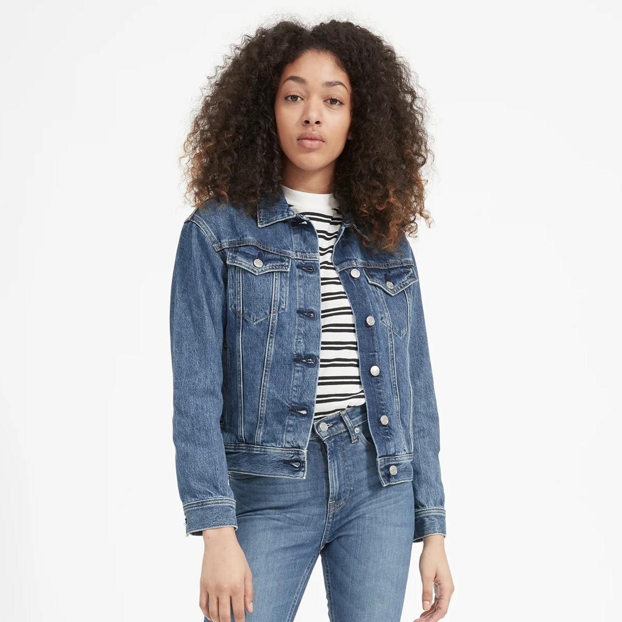 Everlane denim jacket in the classic blue wash with... Depop