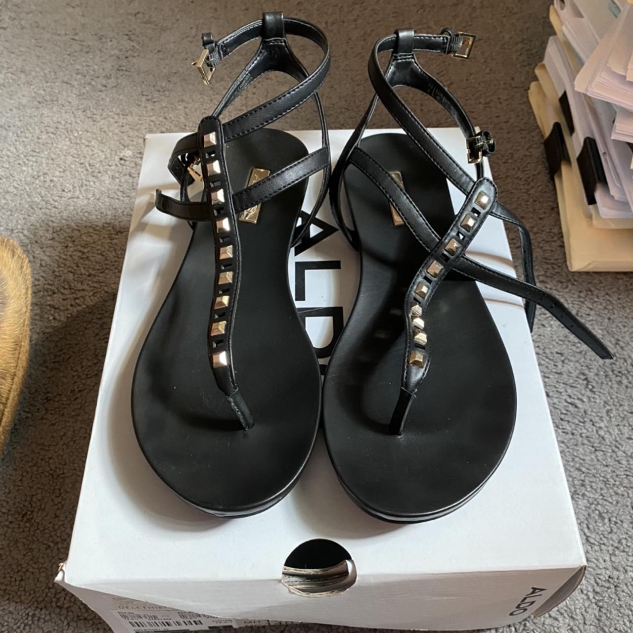 ALDO Black Sandals Only worn once! They are too... - Depop