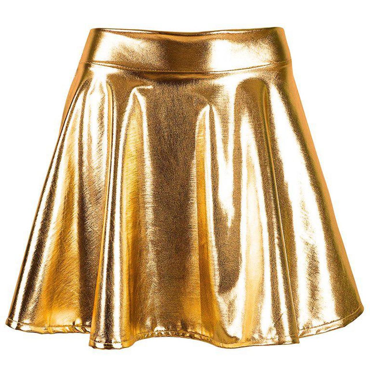 Gold skirt 2025 party city