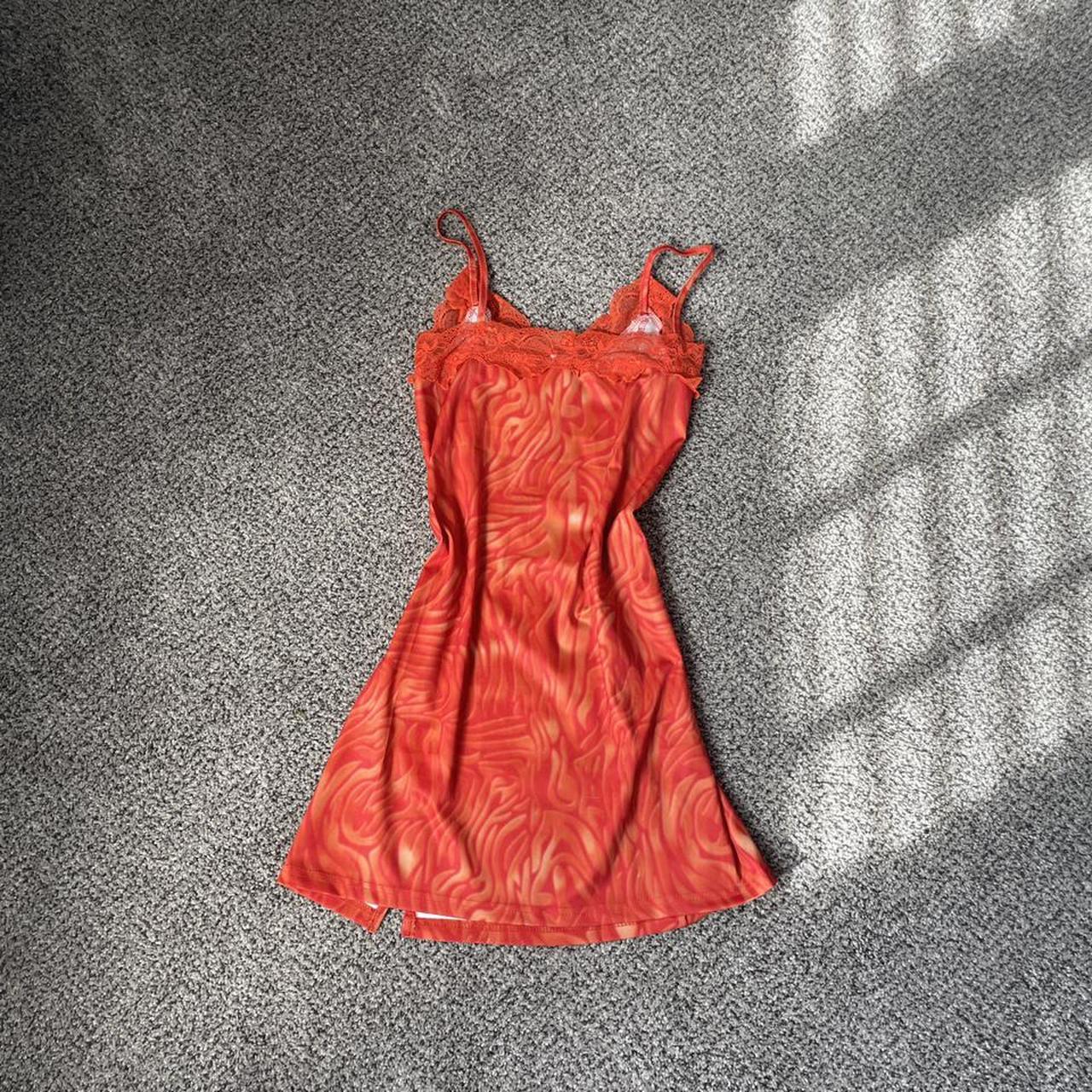 the CUTEST little orange dress --- size US 6 (could... - Depop