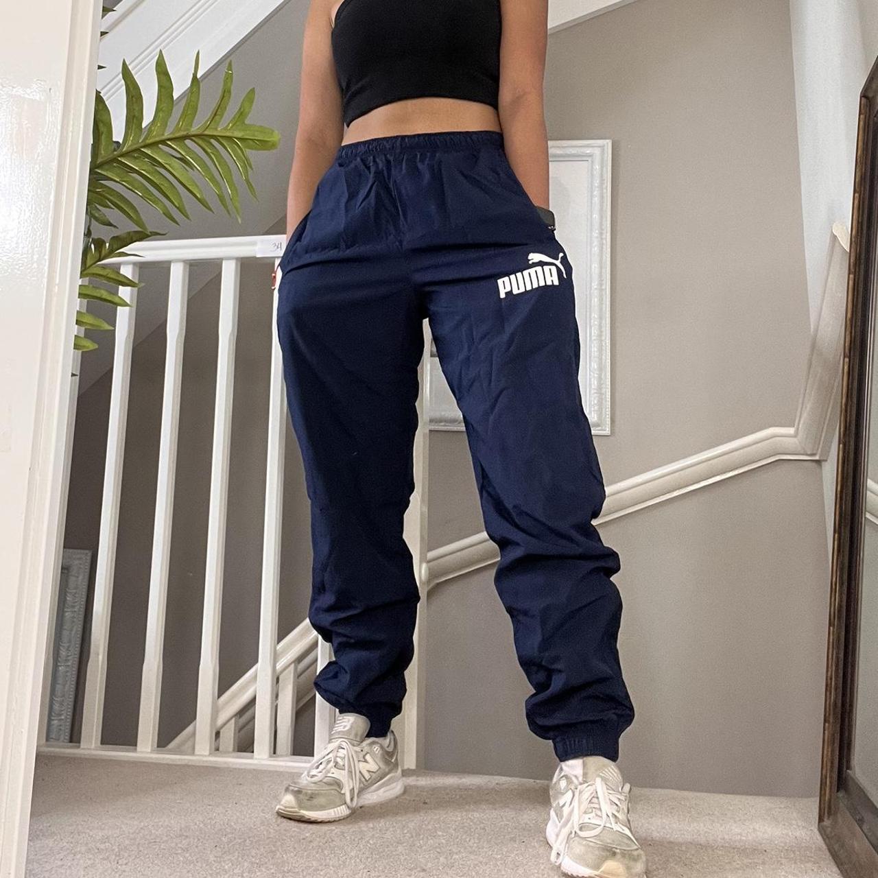 Amazing Vintage Puma Blue Baggy Fit Tracksuit... - Depop