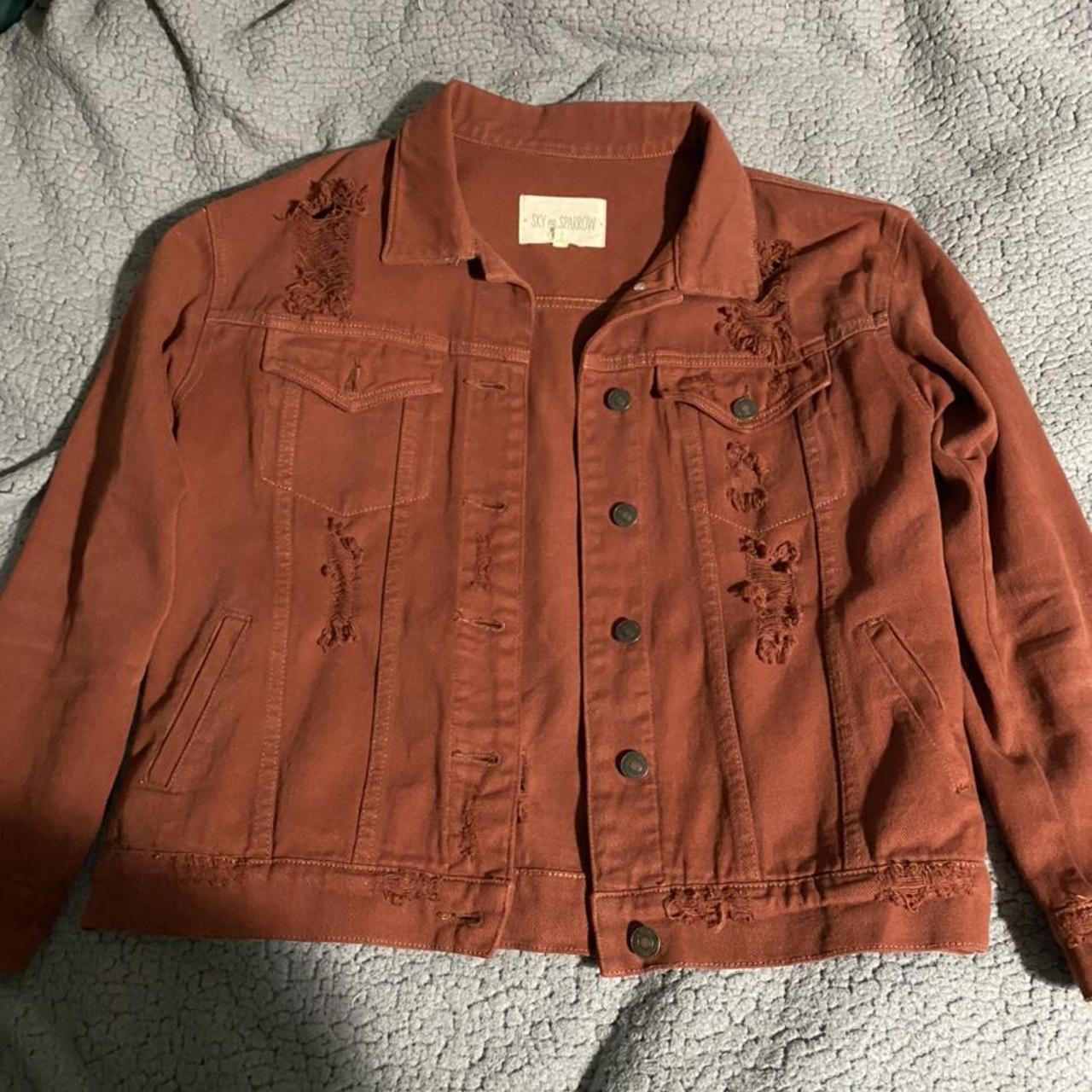 Burnt orange clearance jean jacket