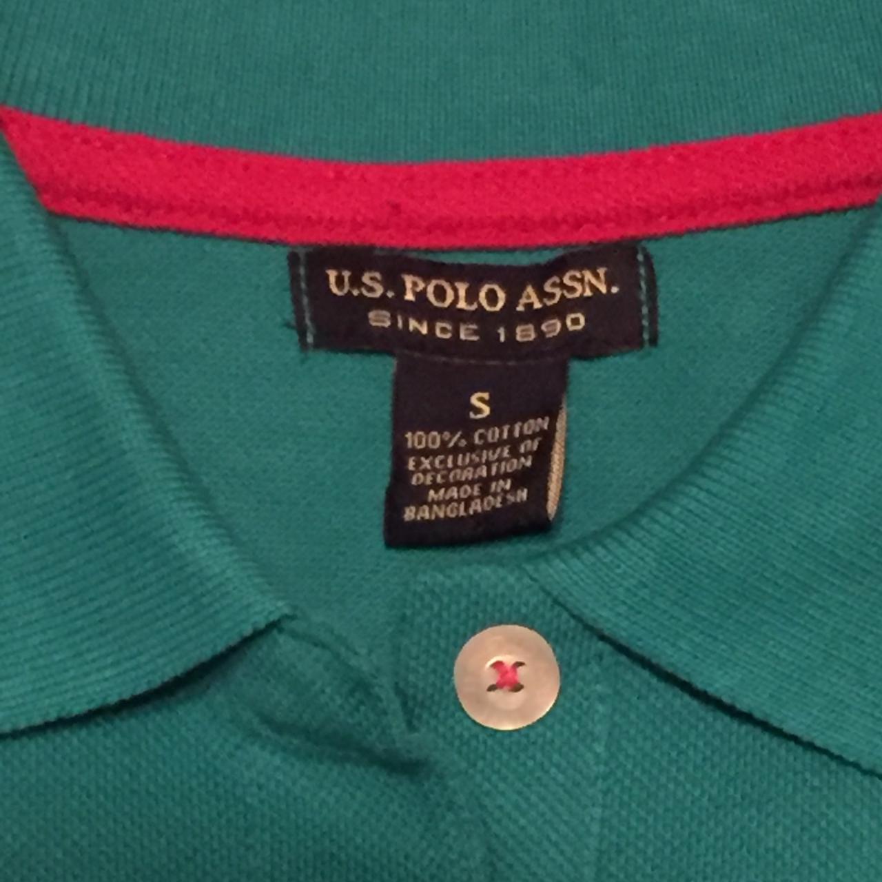 Polo Sport Women's Green and Blue Tshirt Depop