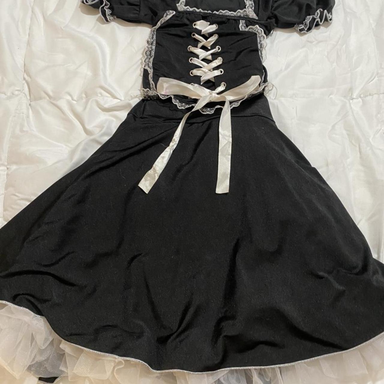 black milkmaid dress Size M, fits S too but a... - Depop