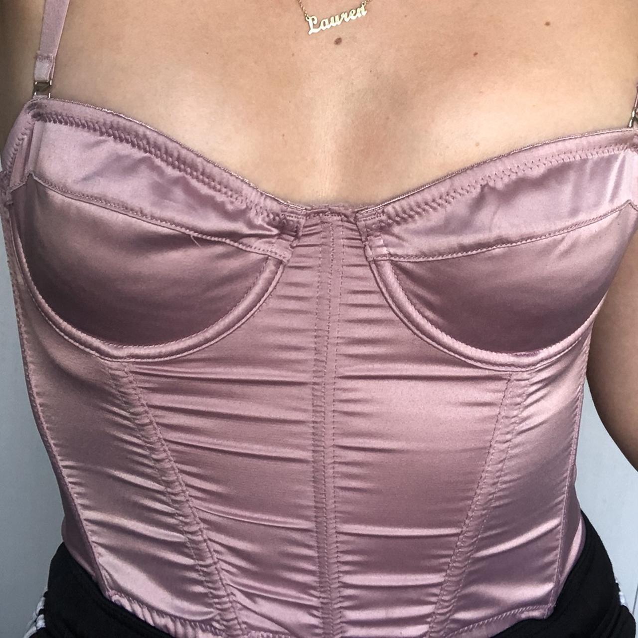 Uo Ayla Bustier Cropped Lilac Top Pics From Depop